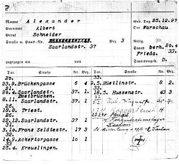 ALEXANDER_Albert_Meldekarte
