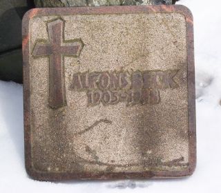 Grabplatte Alfons Beck Urnengrab Konstanz Hauptfriedhof